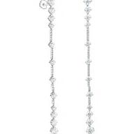 De Beers Arpeggia One Line Earrings in White Gold