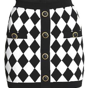 Balmain Diamond Pattern Knit Mini Skirt