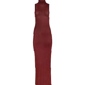 Priscavera Brick Turtle Neck Maxi Dress