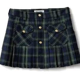 Miu Miu Plaid Tartan Skirt