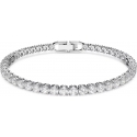  Swarovski Tennis Deluxe Bracelet Round Cut, White, Rhodium Plated