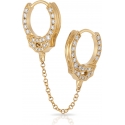  Maria Tash Double-Sided Diamond Handcuff with Medium Chain Hoop Earring