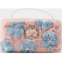  Roger Vivier Rv Nightlily Winter Blossom Mini Bag in Faux Fur