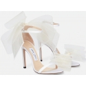  Jimmy Choo Aveline Bow-Trimmed Sandals