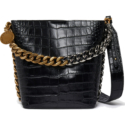  Stella McCartney Frayme Croc-Effect Embossed Bucket Bag