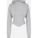  Chiara Ferragni Corset Jersey Sweatshirt in Gray