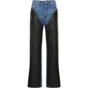  Stella McCartney Mid Rise Color Block Cotton Denim Jeans