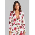  Nadine Merabi Portia White Floral Blazer