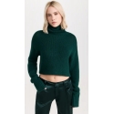  Sablyn Crop Turtleneck Cashmere Sweater